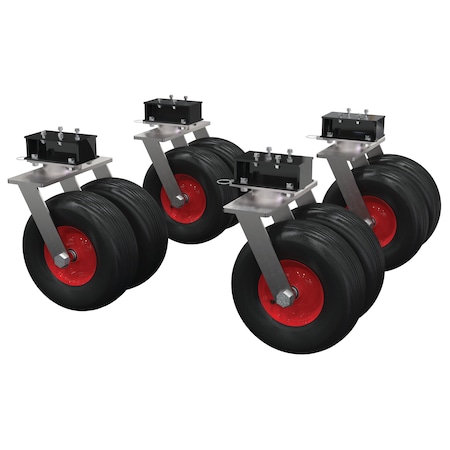 Vestil Pneumatic Rubber Dual Tire Kit 15-1/2 x 5-7/8 Wheel For Steel Fixed Height Gantry Cranes 4K FHS-PNU-DT4-RF